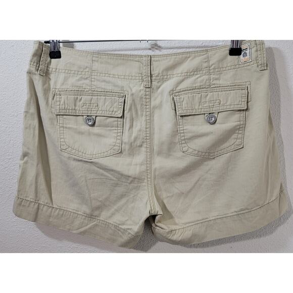 Levi's Tan Beige Chino Denim Shorts 12 Flat Front Slashed Pockets Lightweight - Picture 2 of 4